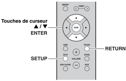 YAMAHA R-S202D - Vérification du statut de connexion réseau - 1