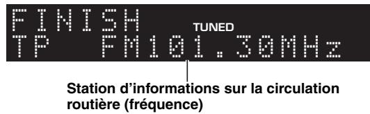 YAMAHA R-S202D - Utilisez les touches de curseur ( / ) pour sélectionner « trafficprogram » et appuyez sur ENTER. - 1