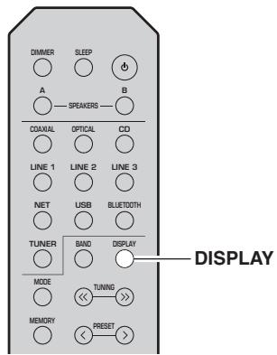 YAMAHA R-S202D - Changement des informations représentées sur l'afficheur de la face avant - 1