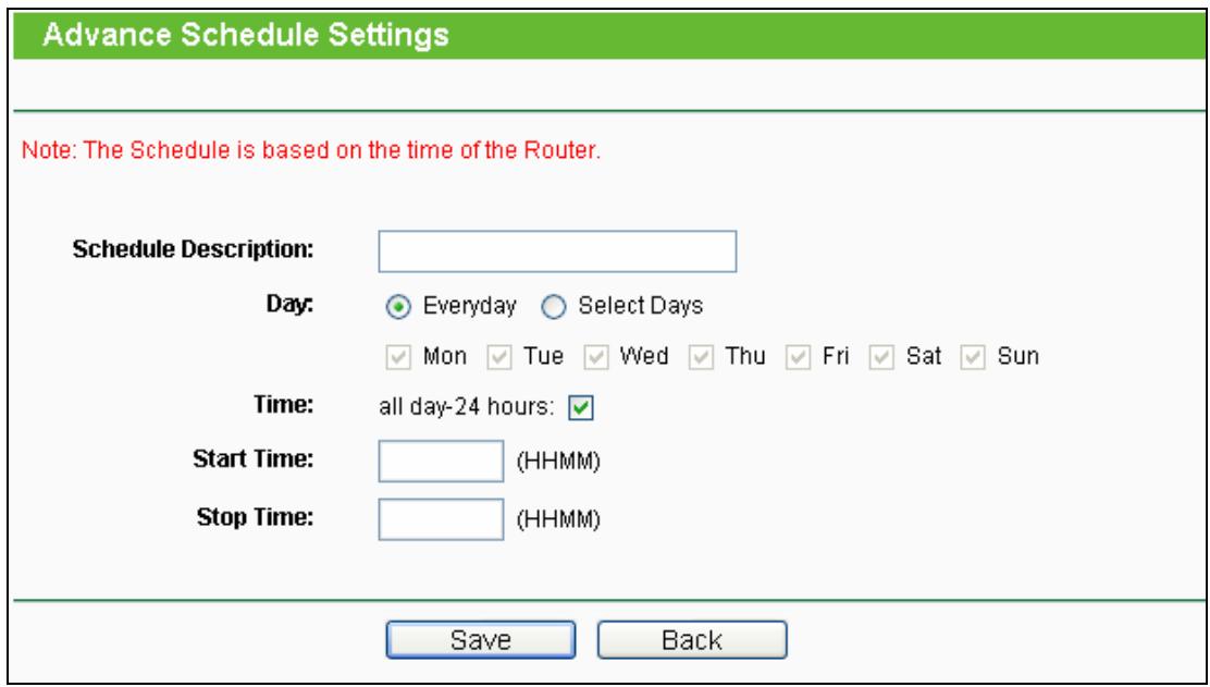 TP-LINK TL-WA801ND - To add a new schedule, follow the steps below. - 1