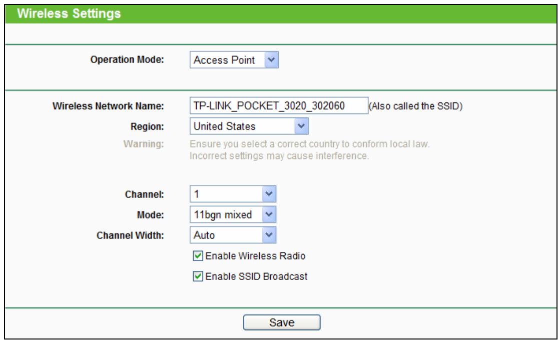 TP-LINK TL-WA801ND - Wireless Settings - 1