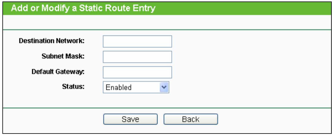 TP-LINK TL-WA801ND - To add static routing entries: - 1