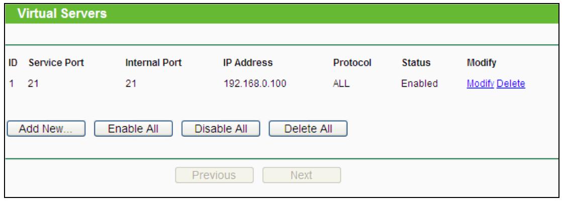 TP-LINK M7350 - Virtual Servers - 1