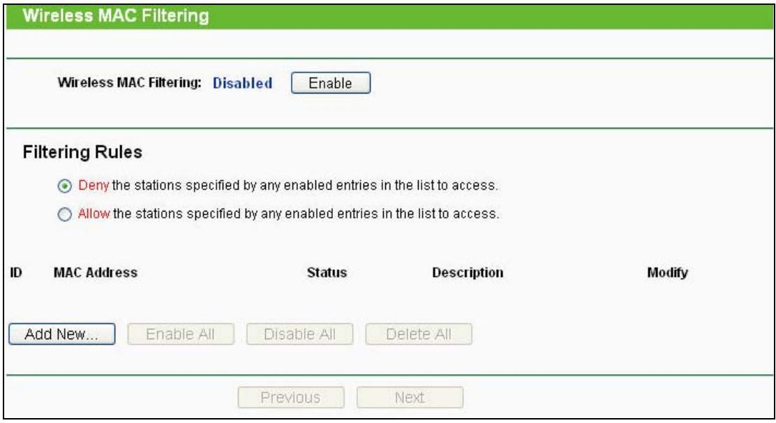 TP-LINK TL-MR3020  -  TL-MR3040 - Wireless MAC Filtering - 1