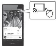 SONY HT-NT3 - Inicie la aplicación realizada para Google Cast y, a continuación, toque el botón Cast para selectionar "STR-DN1070". - 1