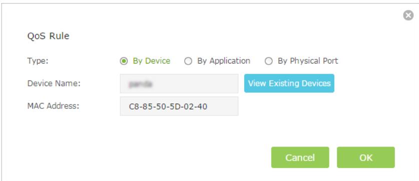 TP-LINK TL-MR6400 - Add a middle priority QoS rule for the phone. - 3