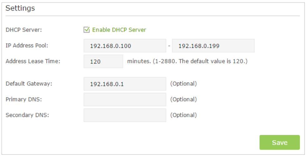 TP-LINK TD-W8961N - To specify the IP address that the router assigns: - 1