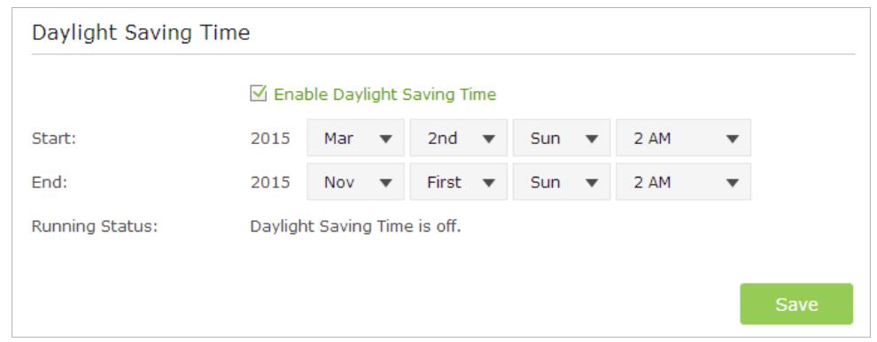 TP-LINK TD-W8961N - To set up Daylight Saving Time: - 1