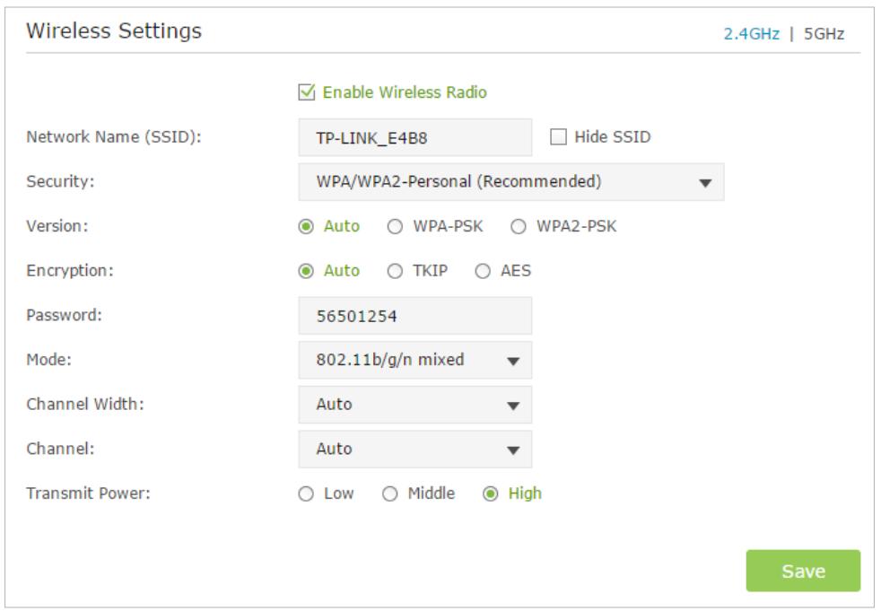 TP-LINK TD-W8961N - To change the security option: - 1