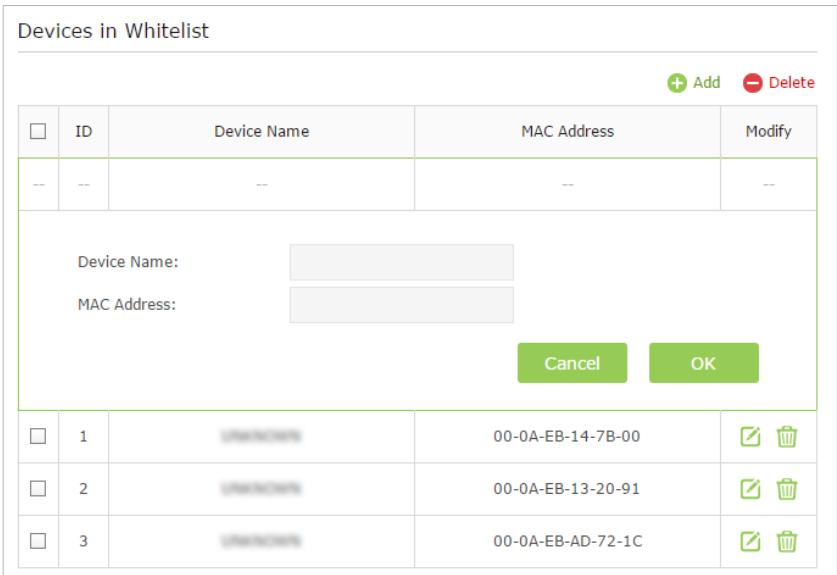 TP-LINK TD-W8961N - To allow specific device(s) - 2