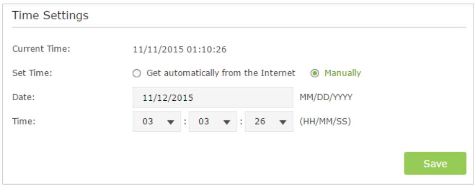 TP-LINK TD-W8961N - To manually set the date and time: - 1