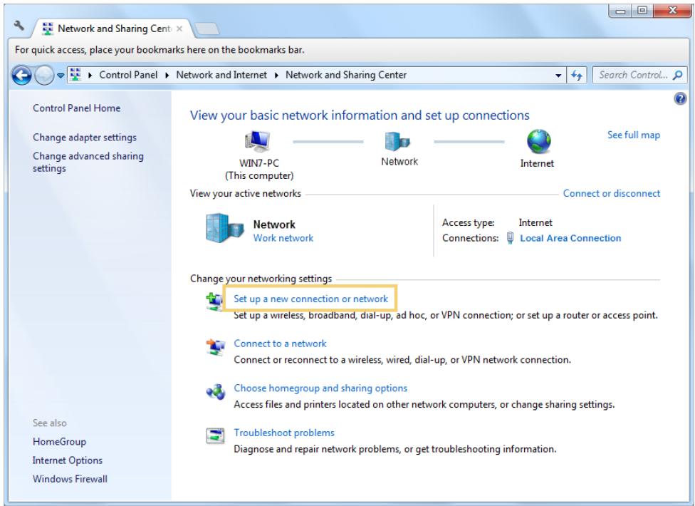 TP-LINK TD-W8961N - Step 2. Configure PPTP VPN Connection on Your Remote Client - 1