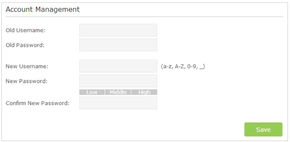 TP-LINK TD-W8961N - Change the Administrator Account - 1
