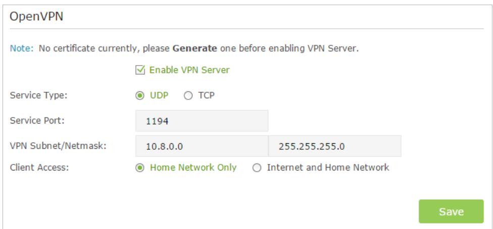 TP-LINK TD-W8961N - Step1. Set up OpenVPN Server on Your Router - 1