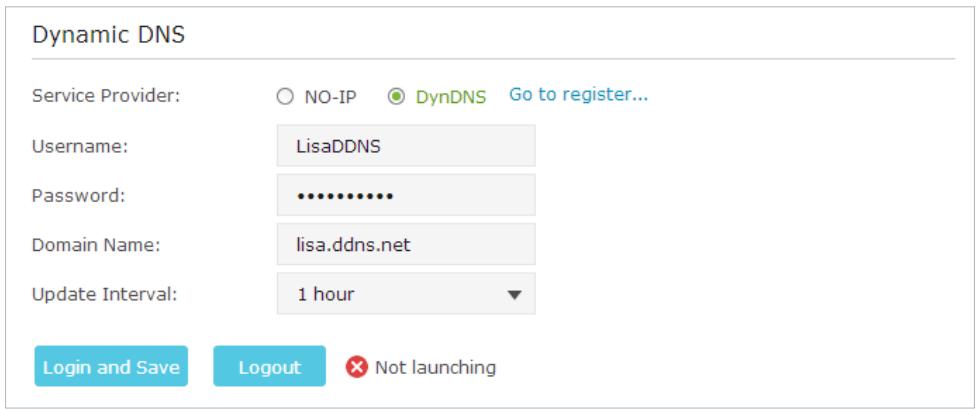 TP-LINK TD-W8961N - Set Up a Dynamic DNS Service Account - 1