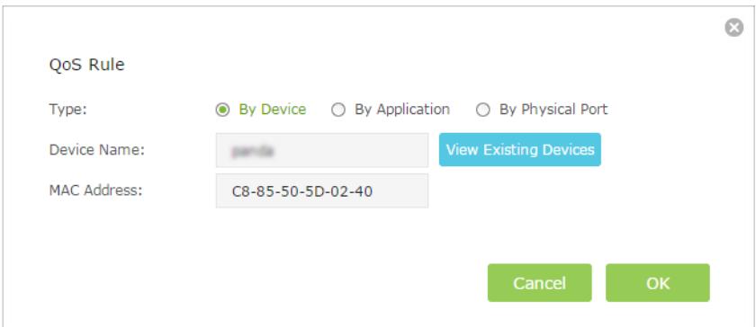 TP-LINK TD-W8961N - Add a middle priority QoS rule for the phone. - 3