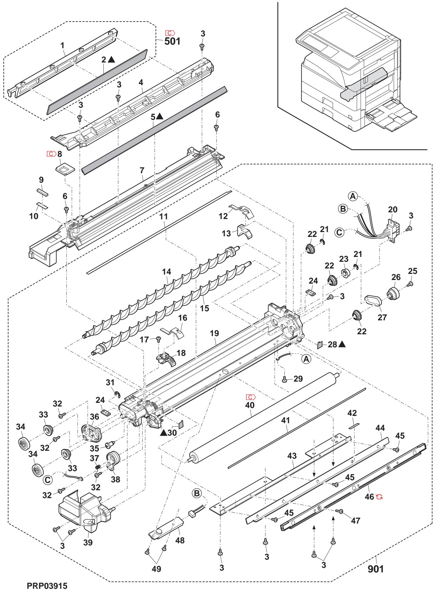 SHARP MX 2640 & MX-2640N/3140N/3640N,MV - 14手差L給紙（Multi manual paper feed unit) - 2