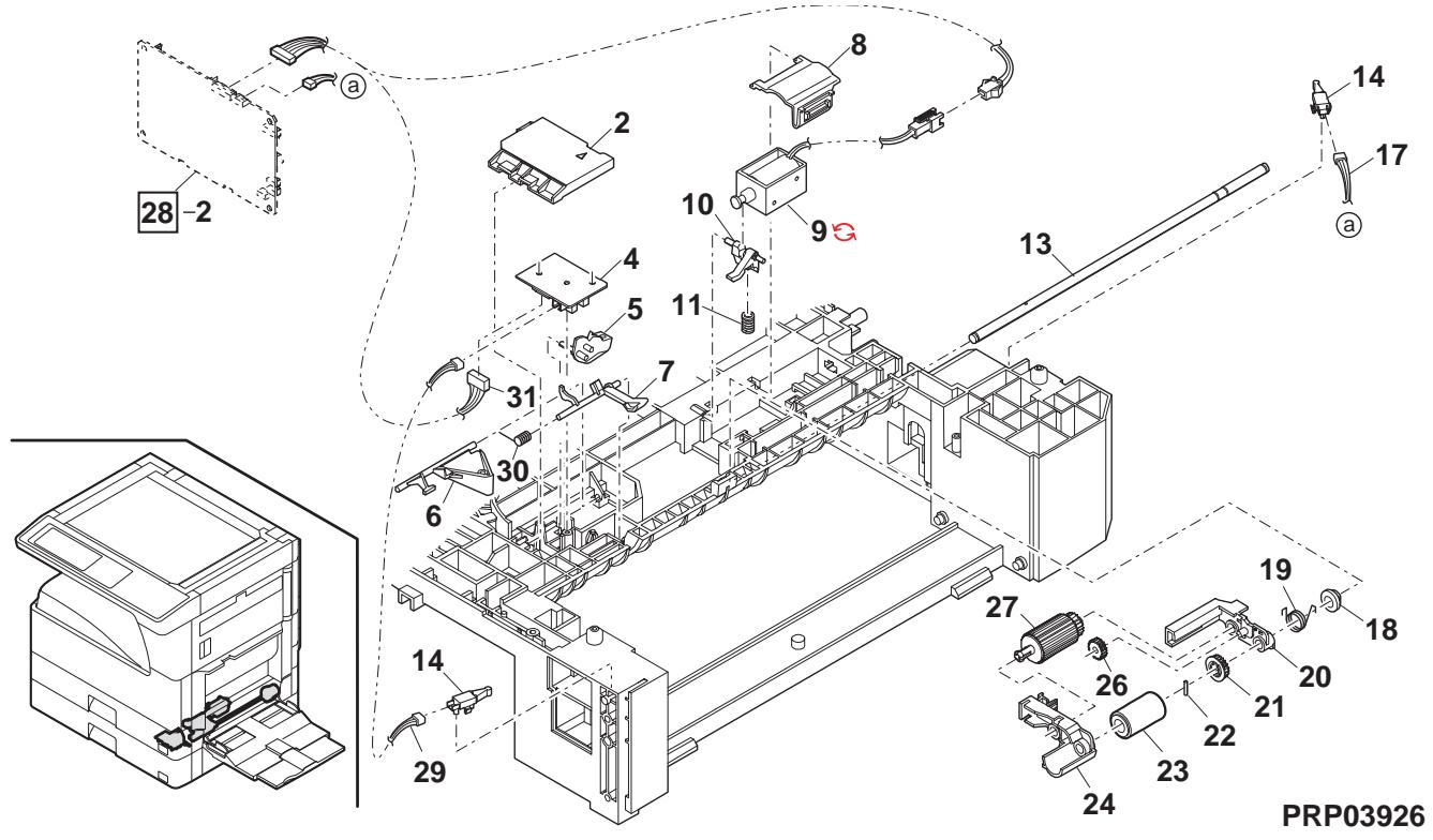 SHARP MX 2640 & MX-2640N/3140N/3640N,MV - 2nd 搬送部 (2nd paper transfer section) - 3