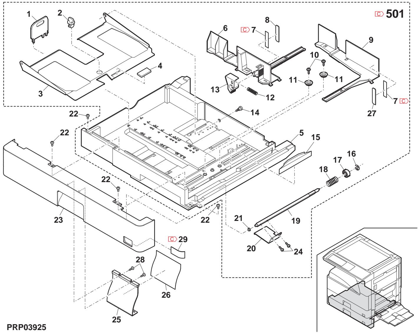 SHARP MX 2640 & MX-2640N/3140N/3640N,MV - 2nd 搬送部 (2nd paper transfer section) - 2
