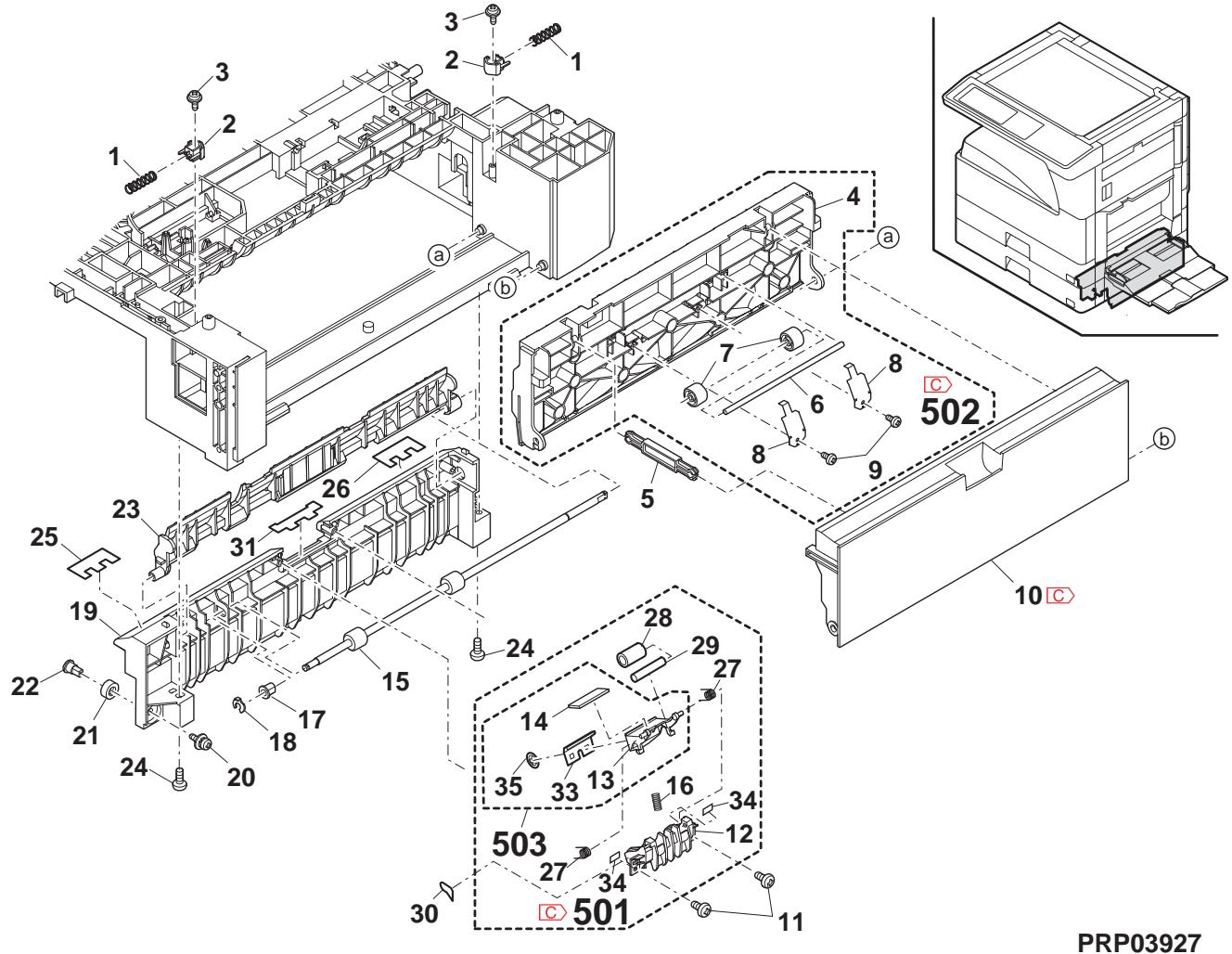 SHARP MX 2640 & MX-2640N/3140N/3640N,MV - 2nd 搬送部 (2nd paper transfer section) - 1