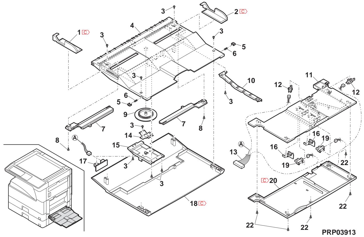 SHARP MX 2640 & MX-2640N/3140N/3640N,MV - 補修部品の兰ク付 - 4
