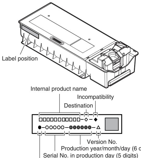 SHARP AR 5618 & AR-5618,MV - Production number identification - 1