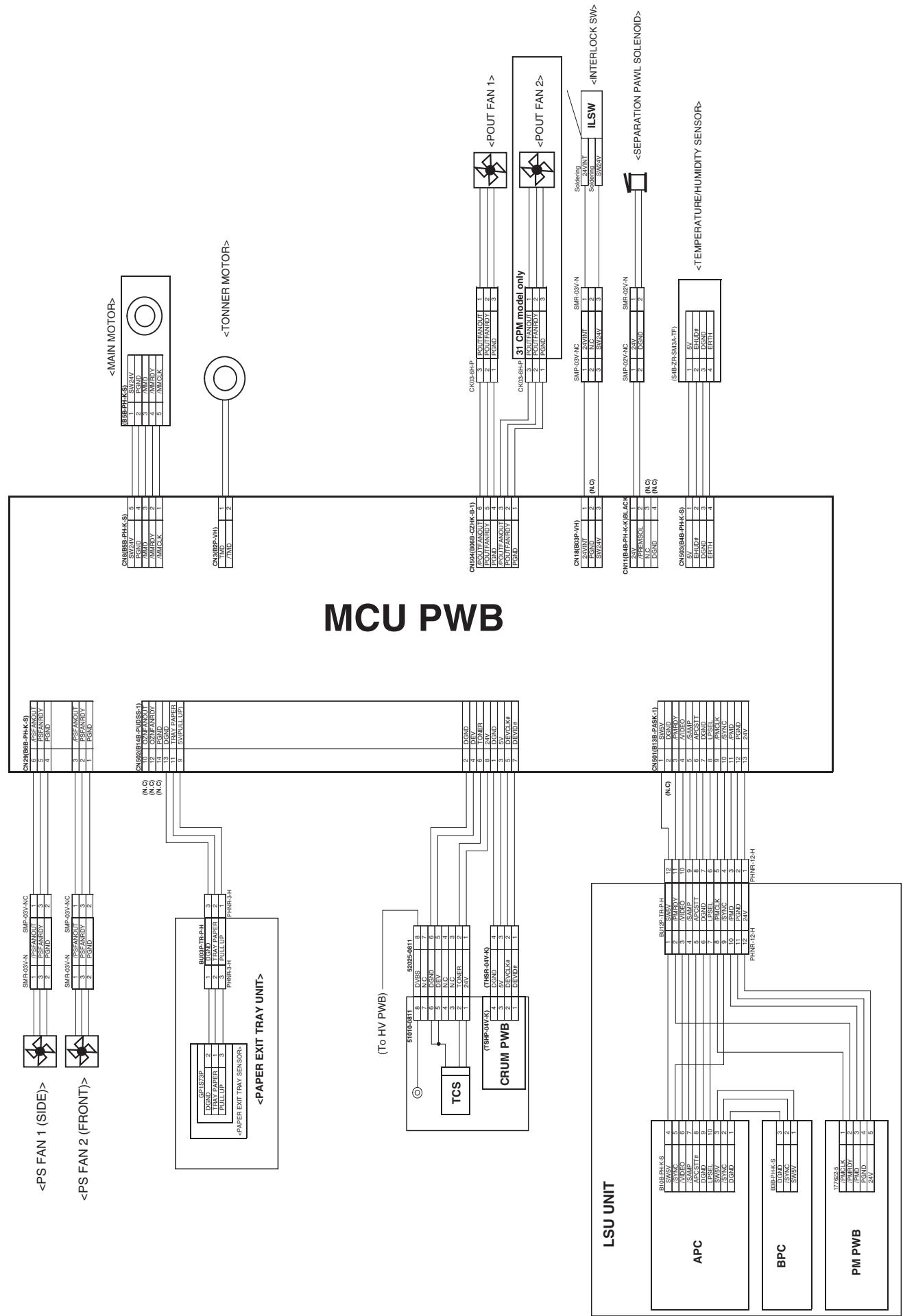 SHARP AR-5127C & AR-5127,MV - Actual wiring chart - 6