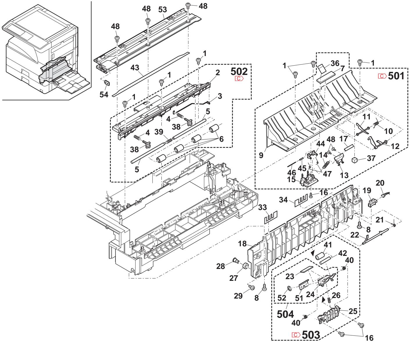 SHARP AR-5127C & AR-5127,MV - 補修部品の兰ク付 - 2
