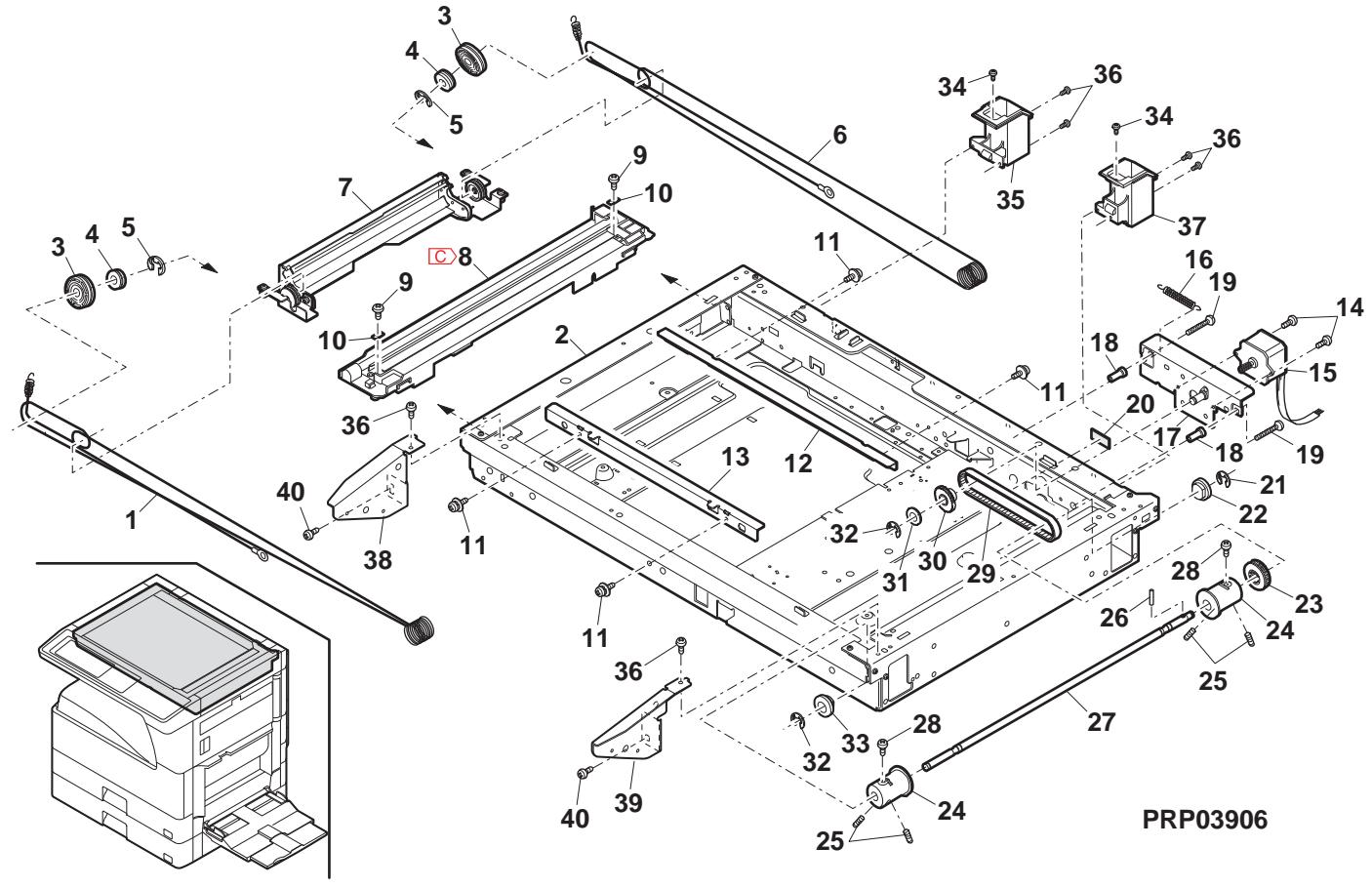 SHARP MX 2640N & MX-2640N/3140N/3640N,MV - ル-部 (Frame section) - 3
