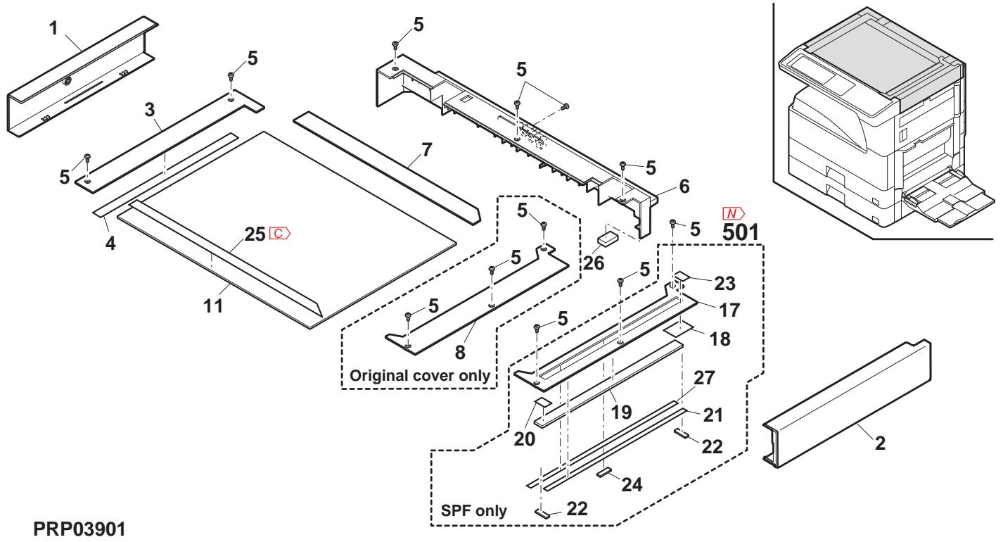 SHARP MX 2640N & MX-2640N/3140N/3640N,MV - 外装部 1(Exteriors 1) - 1