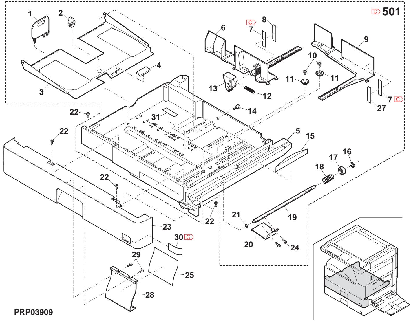 SHARP MX 2640N & MX-2640N/3140N/3640N,MV - ル-部 (Frame section) - 6