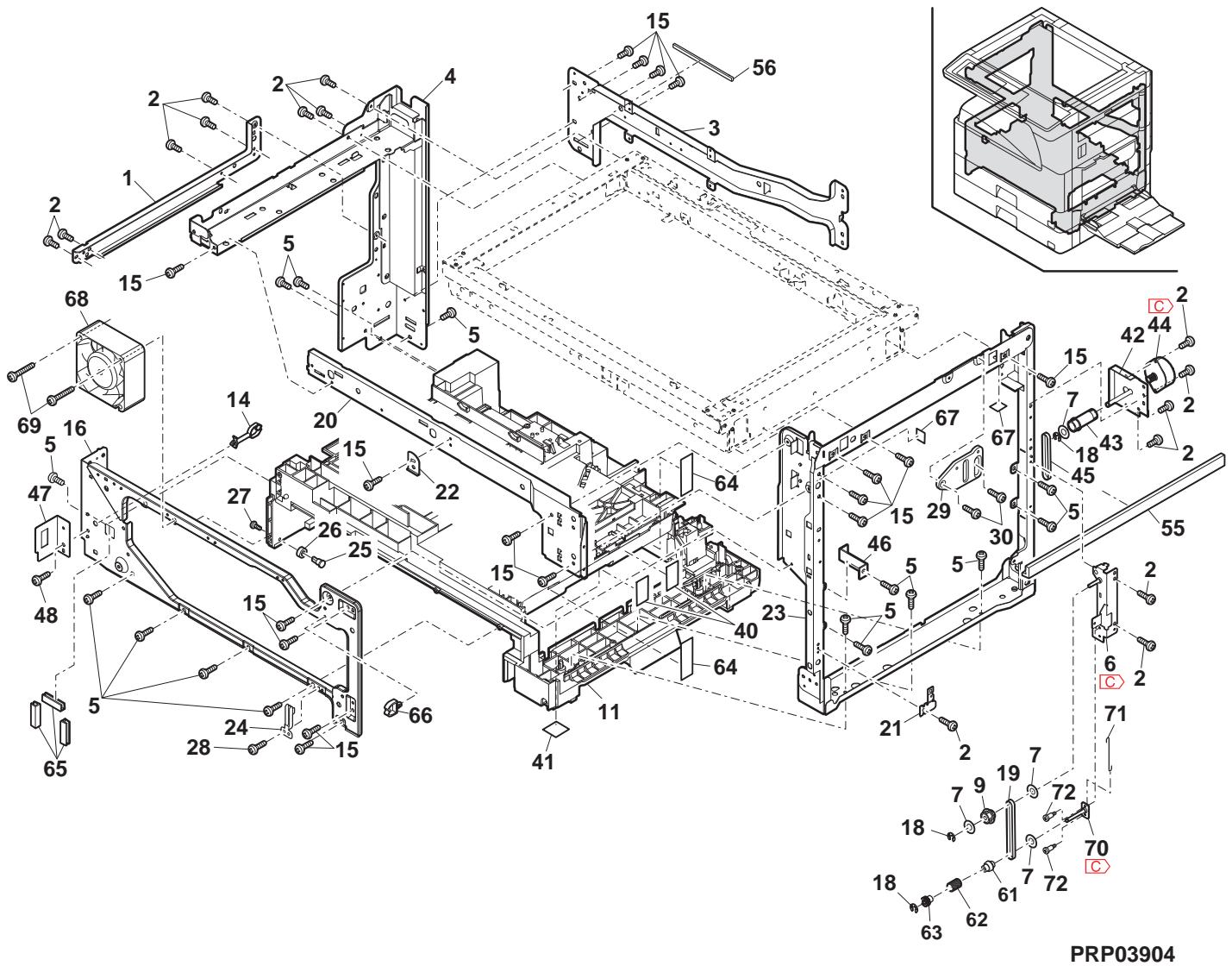 SHARP AR 5726 - ル-部 (Frame section) - 1