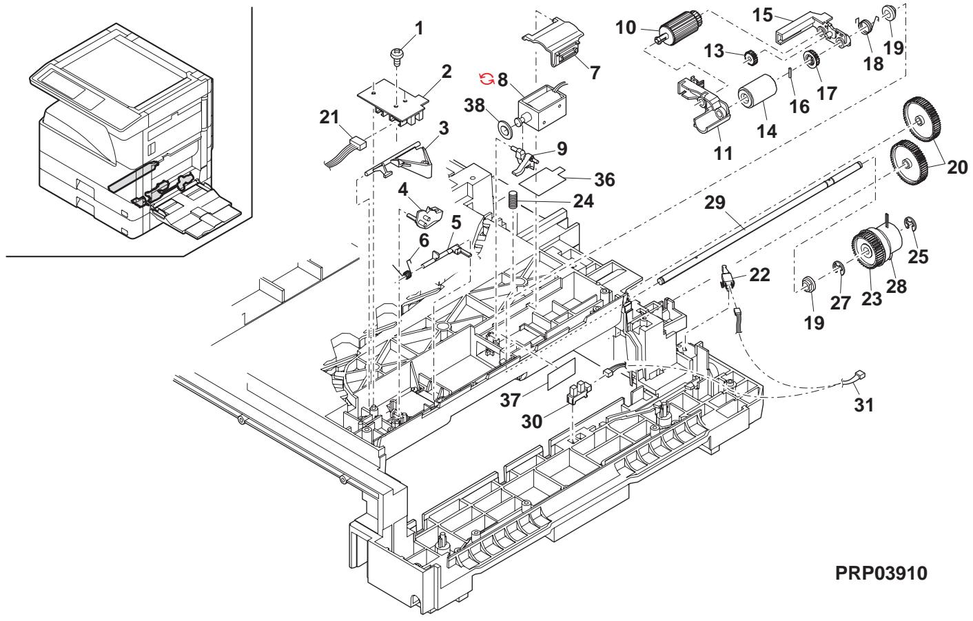 SHARP AR 5726 - 補修部品の兰ク付 - 1