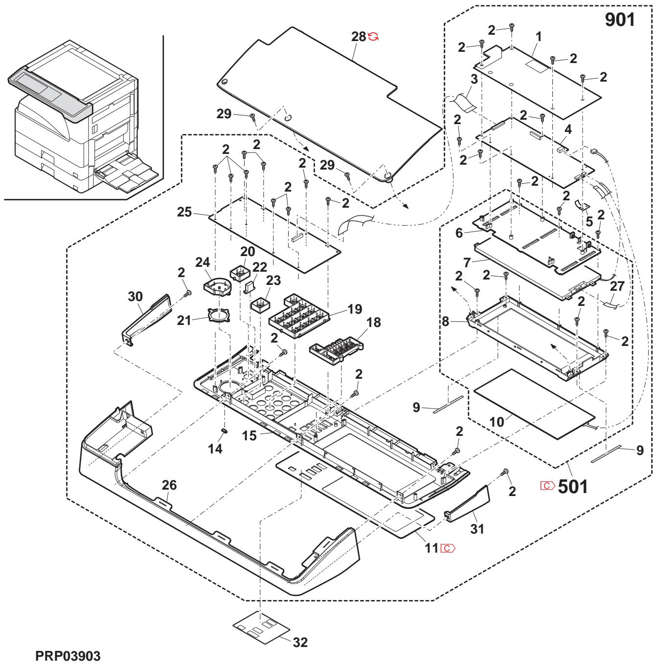 SHARP AR 5726 - 外装部 1(Exteriors 1) - 3