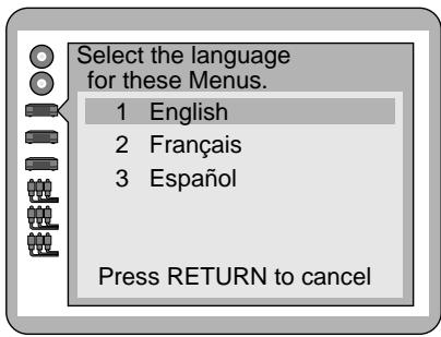 YAMAHA S557 - Selecting language of On-Screen Display menu - 1
