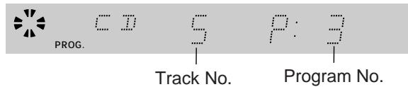 YAMAHA S557 - Programming track numbers while monitoring the player's FL display - 2