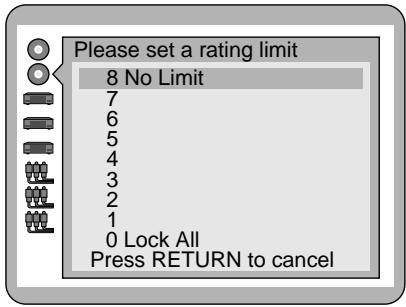 YAMAHA S663 - Selecting rating level [DVD] - 1