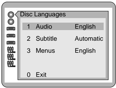 YAMAHA S663 - Selecting disc languages [DVD] - 1