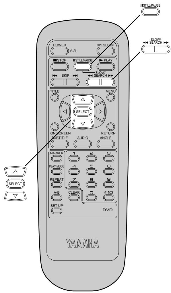 YAMAHA S530 - Press the cursor buttons (, ) to select the preferred language and press SELECT. - 1