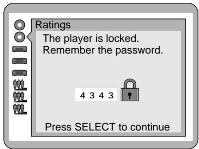 YAMAHA S520 - When level 7 or lower is selected Input a 4-digit password by pressing the numeric buttons and press SELECT. - 1