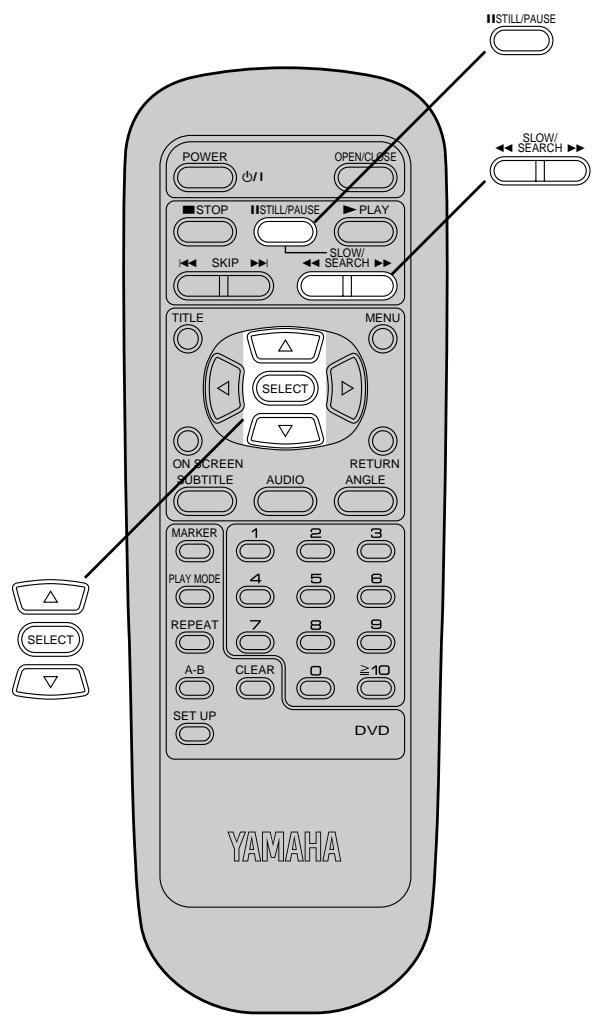 YAMAHA S795 - Press the cursor buttons (, ) to select the preferred language and press SELECT. - 1