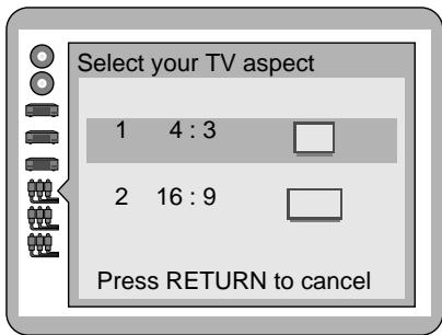 YAMAHA S795 - Selecting TV screen type - 1