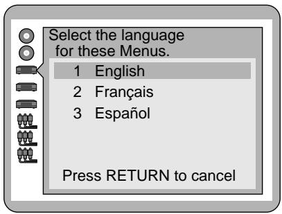 YAMAHA S795 - Selecting language of On-Screen Display menu - 1