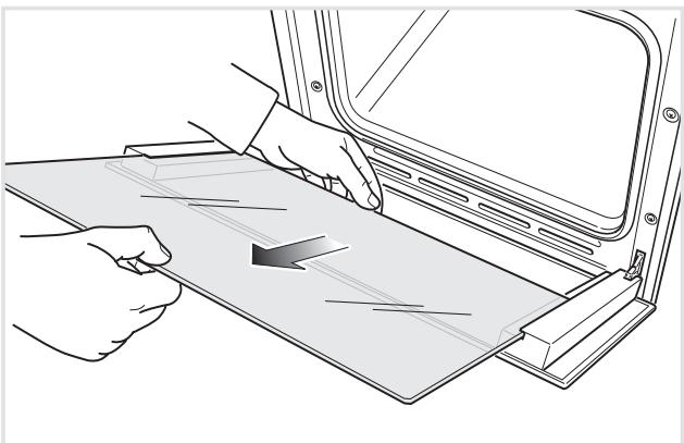 KENWOOD P-110(S) - Removing the inner pane of glass - 5