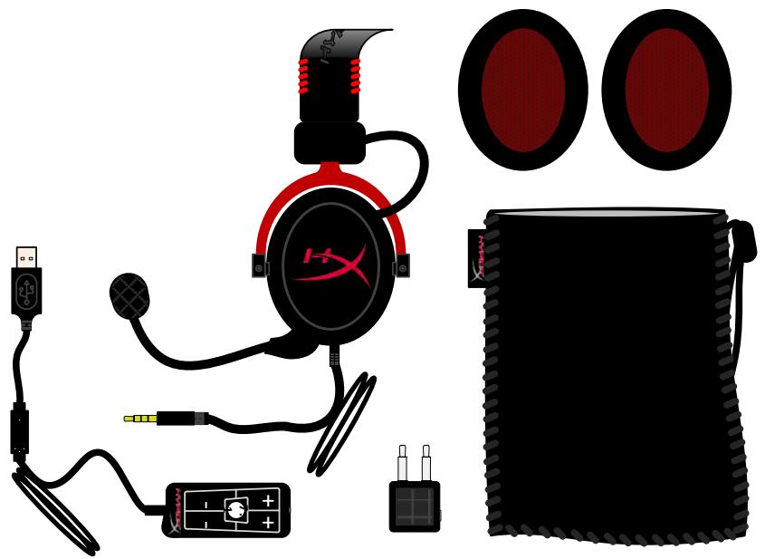 KINGSTON CASQUE GAMING HYPERX CLOUD II GUN METAL GRIS - O que está incluído: - 1