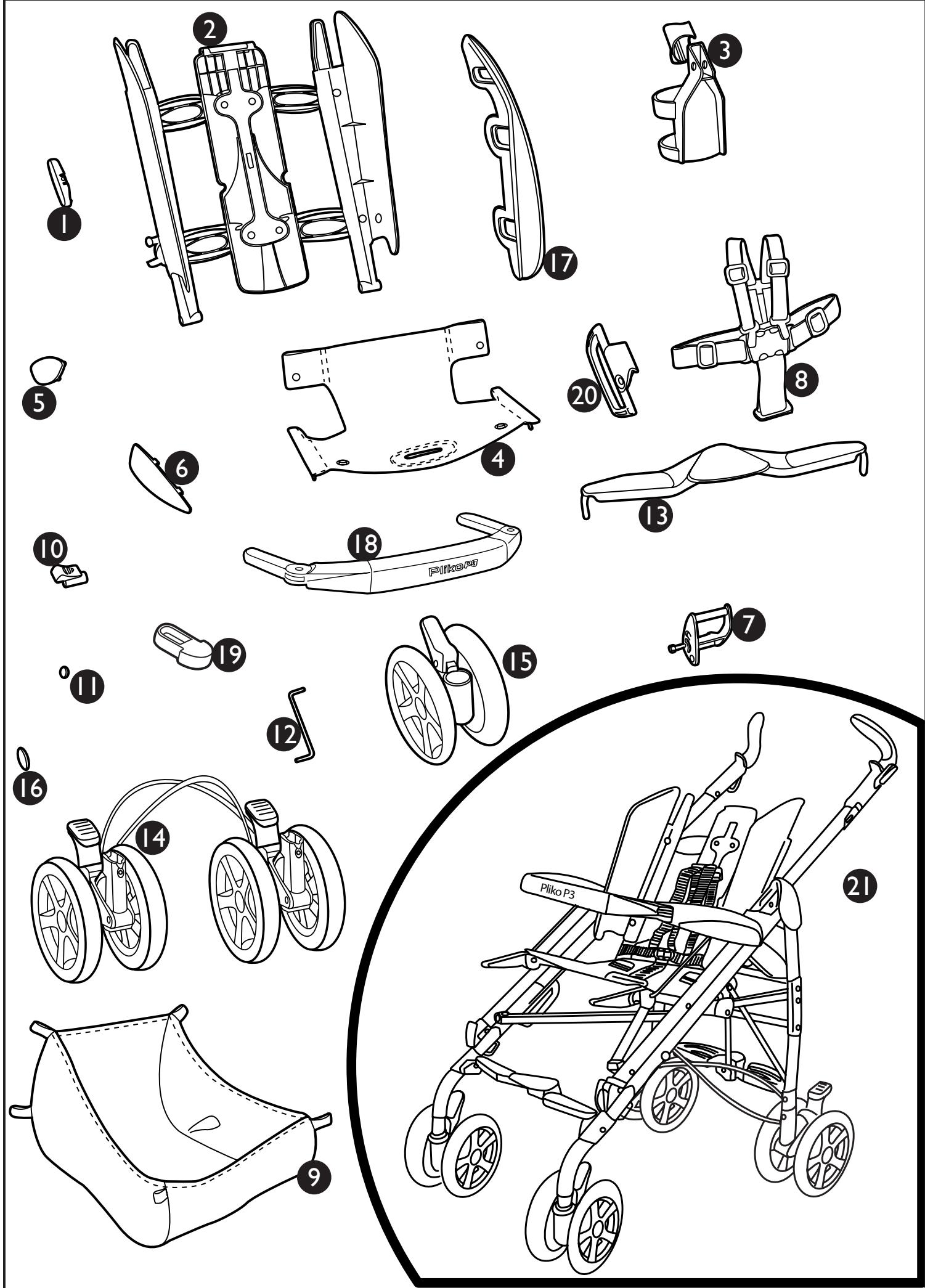 PEG PEREGO BOOK PLUS 51 - Pliko P3 - Pramette - 1