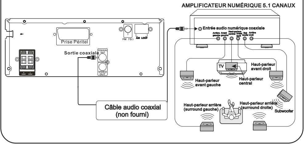 SCOTT MDX 40 - Connexion à un amplificateur numérique 5.1 canaux - 1