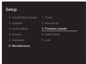 ONKYO PR-RZ 5100 - Updating the Firmware via Network - 2