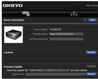 ONKYO PR-RZ 5100 - Web Setup - 1