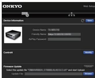 ONKYO PR-RZ 5100 - Web Setup - 1